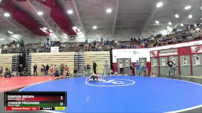 53-58 lbs Round 2 - Dawson Brown, Indian Creek WC vs Connor Prozanski, Milan Tribe