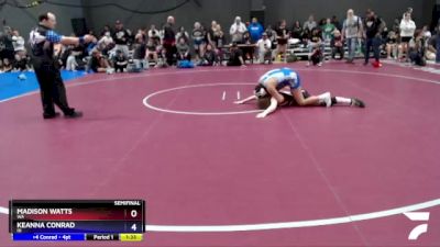 124 lbs Semifinal - Madison Watts, WA vs Keanna Conrad, ID