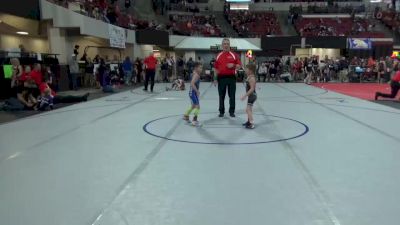 55 lbs Cons. Round 5 - Grayson Troutman, Heights Wrestling Club vs Bentlee Schwartzmiller, Mine Yard Dogs Wrestling Club