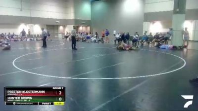 132 lbs Round 2 (6 Team) - Hunter Brown, Bandits Wrestling vs Preston Klostermann, Iowa Gold