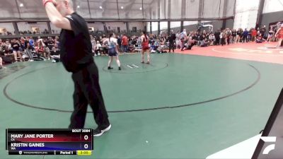 135 lbs Quarterfinal - Mary Jane Porter, CA vs Kristin Gaines, WA