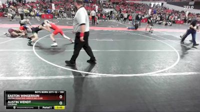 130 lbs Semifinal - Austin Wendt, Coleman vs Easton Wingerson, Milton Monsters Wrestling Club