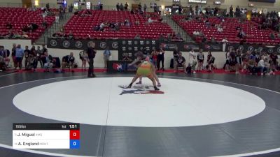 155 lbs Cons 8 #1 - Jahlia Miguel, 4mgwrestling vs Abygayle England, Montrose Elite Wrestling