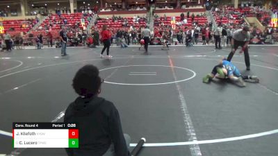 67 lbs Cons. Round 4 - Cruz Lucero, Team Pueblo Wrestling Club vs Jaxon Kliefoth, Kansas Young Guns Wrestling Cl