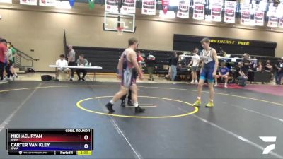 160 lbs Cons. Round 1 - Michael Ryan, Iowa vs Carter Van Kley, Iowa