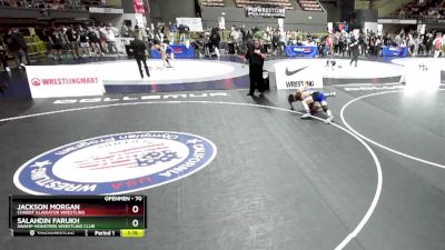 70 lbs Semifinal - Salahdin Farukh, Swamp Monsters Wrestling Club vs Jackson Morgan, Chabot Gladiator Wrestling