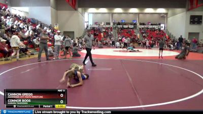 75 + 80 Round 2 - Connor Boos, Auburn Takedown vs Cannon Gregg, Alexander City Youth Wrestling