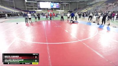 106 lbs Cons. Round 2 - Holden Beauchamp, MATPAC Wrestling Club vs Bryce Cormier, Silver Lake Wrestling Club