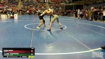 145 lbs Cons. Round 2 - Evan Berg, Minot vs Clark Thompson, Bismarck Legacy