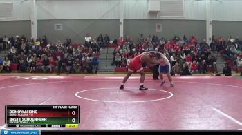 285 lbs Finals (2 Team) - Brett Schoenherr, UW Platteville vs Donovan King, Olivet College