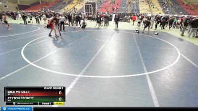 98 lbs Champ. Round 2 - Peyton Beckett, WA vs Jack Metzler, WI