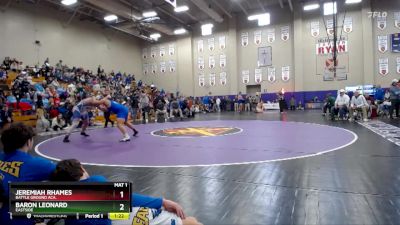 215 lbs Semifinal - Jeremiah Rhames, Battle Ground Aca. vs Baron Leonard, Eastside