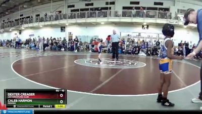 45 lbs Cons. Round 4 - Dexter Creager, Leo Wrestling Club vs Caleb Harmon, Indiana