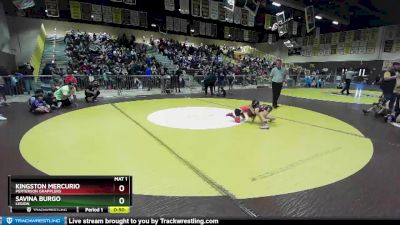 56 lbs Quarterfinal - Kingston Mercurio, Perterson Grapplers vs Savina Burgo, Legion