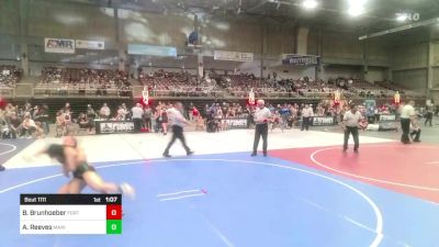 130 lbs Rr Rnd 1 - Bella Brunhoeber, Fort Carson vs Abbigail Reeves, Manitou