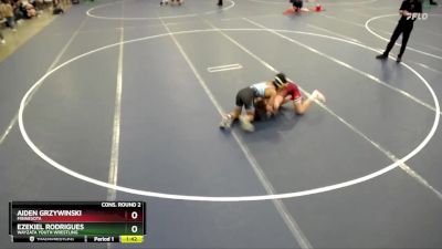 119 lbs Cons. Round 2 - Aiden Grzywinski, Minnesota vs Ezekiel Rodrigues, Wayzata Youth Wrestling