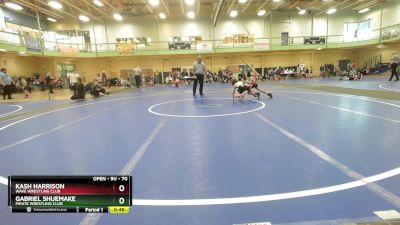 70 lbs Semifinal - Kash Harrison, Wave Wrestling Club vs Gabriel Shuemake, Pirate Wrestling Club