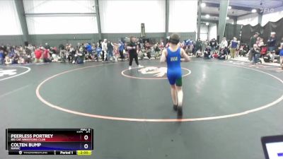 82 lbs Semifinal - Peerless Portrey, Big Cat Wrestling Club vs Colten Bump, NWWC