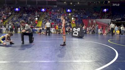 50 lbs Round Of 32 - Deklan Bender, Pittston Area vs Camden Shealy, Mercer