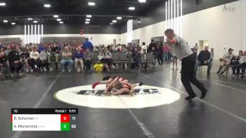 70 lbs Semis & 1st Wrestleback (8 Team) - Andrew Mlynarczyk, Junior Terps Xtreme (MY) vs Dominic Schuman, Mat Assassins (PA)