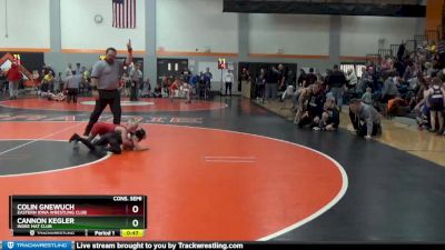 PW-4 lbs Cons. Semi - Colin Gnewuch, Eastern Iowa Wrestling Club vs Cannon Kegler, Indee Mat Club