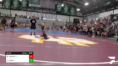 46-50 lbs Cons. Semi - Carson Gallo, SJO Youth Wrestling Club vs Beckam Velarde, Yorkville Wrestling Club