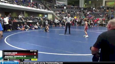 80 lbs Quarterfinal - Brooks Heine, League Of Heroes vs Jeremiah Thompson Jr, The Best Wrestler