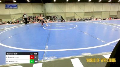 110 lbs Final - Lucas Barrios, POWA 12U vs Nolan Seman, Funky Singlets 12u Team Black