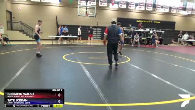 106 lbs Round 1 - Benjamin Walsh, Moen Wrestling Academy vs Taye Jordan, SWIFT Wrestling Club