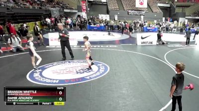 74 lbs Cons. Round 2 - Branson Whittle, Gladiator Wrestling vs Damir Afaunov, Elk Grove Wrestling Academy