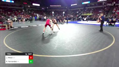 170 lbs Consi Of 16 #1 - Juan-Carlos Meza, Calaveras (SJ) vs Raymond Fernandez, Los Banos (SJ)