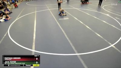 Quarterfinal - Jack Mayer, Big Lake Swarm Wrestling Club vs Mathias Greder, Minnesota