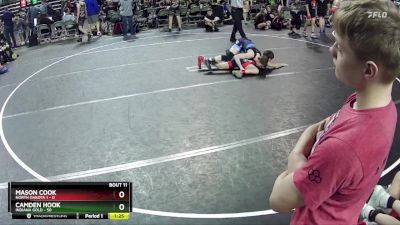 100 lbs Round 4 (6 Team) - Camden Hook, Indiana Gold vs Mason Cook, North Dakota 1