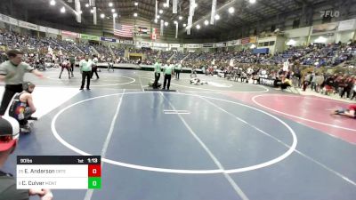 90 lbs Round Of 32 - Evan Anderson, Ortega Middle School vs Chance Culver, Montrose Elite