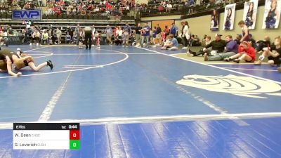 67 lbs Consi Of 8 #2 - Wyatt Deen, Choctaw Ironman Youth Wrestling vs Gunner Leverich, Cushing