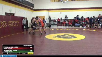 285 lbs Cons. Round 1 - Nicolas Johnson, Sierra College vs Jonathan Hider, Chabot College