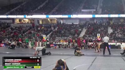 52 lbs Cons. Round 3 - Brody Harmon, Lawrence Elite Wrestling Club vs Leander Zimmer, Wichita Blue Knights