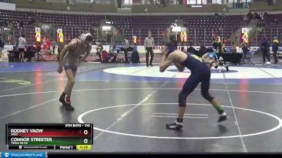 110 lbs Cons. Round 2 - Connor Streeter, Tioga Sr HS vs Rodney Vaow, SVEC