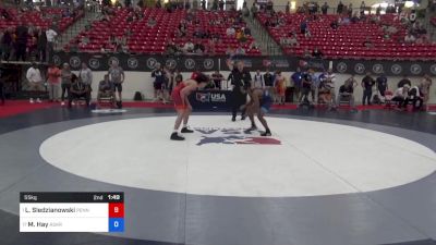 55 kg Rnd Of 16 - Lincoln Sledzianowski, Pennsylvania vs Maximus Hay, Askren Wrestling Academy