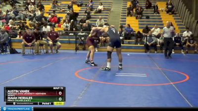 184 lbs Quarterfinal - Austin Vanek, Montana State University-Northern (Mont.) vs Isaiah Morales, Menlo College (Calif.)