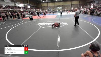 54 lbs Quarterfinal - Aurelius Trujillo, Pomona Elite vs Jaxson Martinez, Duran Elite