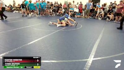 92 lbs Round 1 (8 Team) - Tyden Shuman, Steller Trained vs Hunter Webster, 84 Athletes