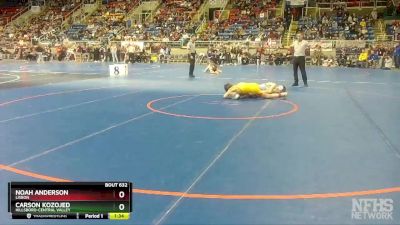 120 lbs Quarterfinal - Carson Kozojed, Hillsboro-Central Valley vs Noah Anderson, Lisbon