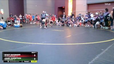 56 lbs Round 1 (4 Team) - Wyatt Baysinger, MO Outlaws Black vs Asher Garretson, Untouchables