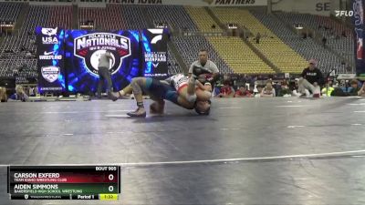 138 lbs 1st Place Match - Aiden Simmons, Bakersfield High School Wrestling vs Carson Exferd, Team Idaho Wrestling Club