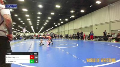 88 lbs Final - Dawson Beckley, Aggression Legionaries 12u vs Jett Greer, Shelton Wrestling Academy 12U