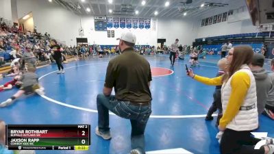 49 lbs Cons. Round 3 - Bryar Rothbart, Buffalo Outlaws WC vs Jaxson Rapp, Cowboy Kids WC