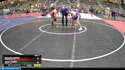 287 lbs Round 1 (4 Team) - Kallen Saffer, Oregon City vs Noah Miner, Aloha