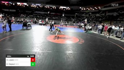 95 lbs Quarterfinal - Anthony Lopez, Manville vs Dante Depaul, Orchard South WC