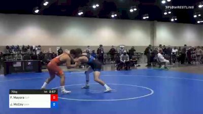 70 kg Quarterfinal - Fidel Mayora, Cliff Keen Wrestling Club vs Justin McCoy, Cavalier Wrestling Club